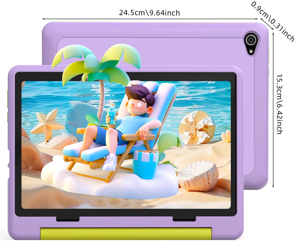 Hotlight KT1016 Android 14 Kindertablet 10.1 inch Paars
