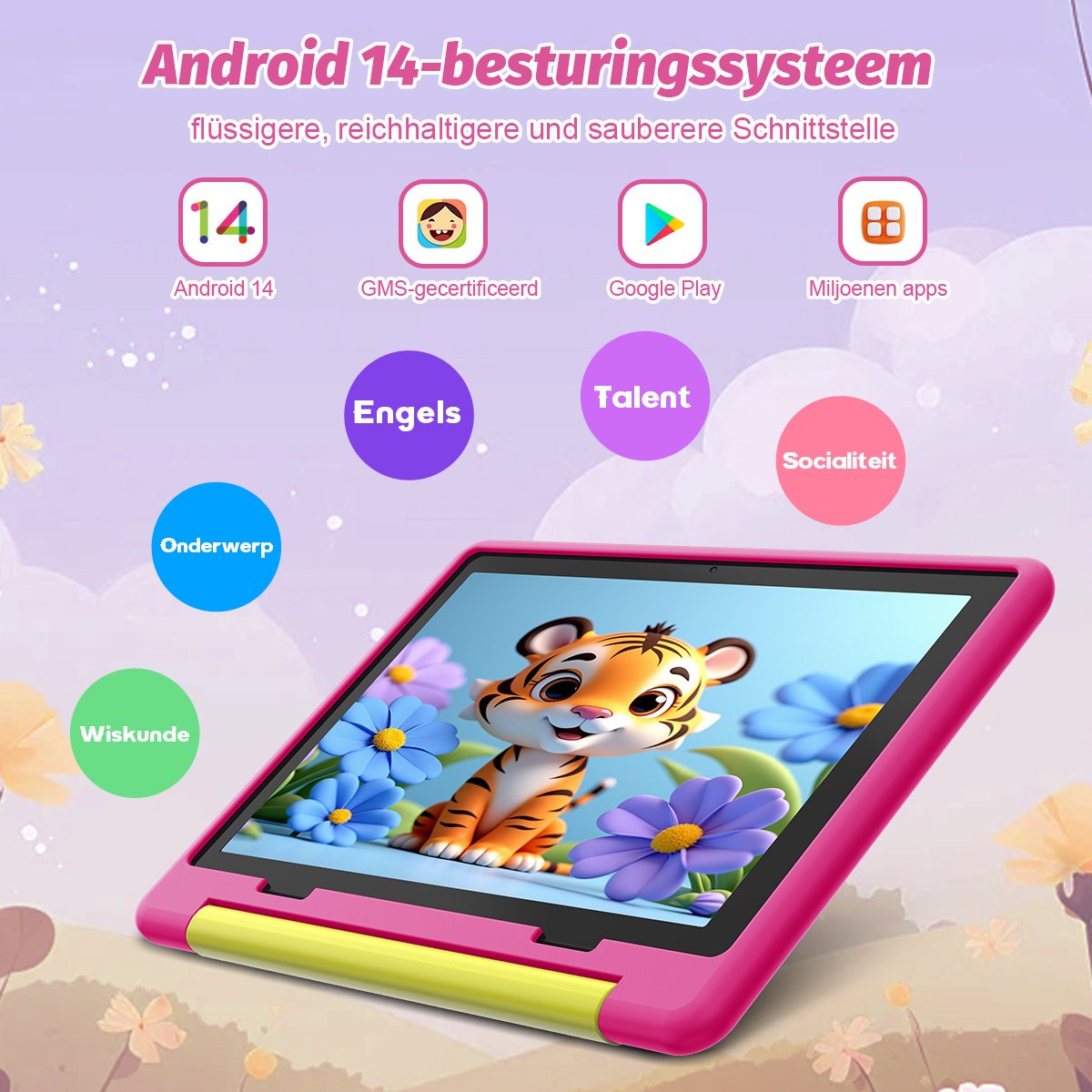 Hotlight KT1028 Android 14 10.1 inch roze tablet