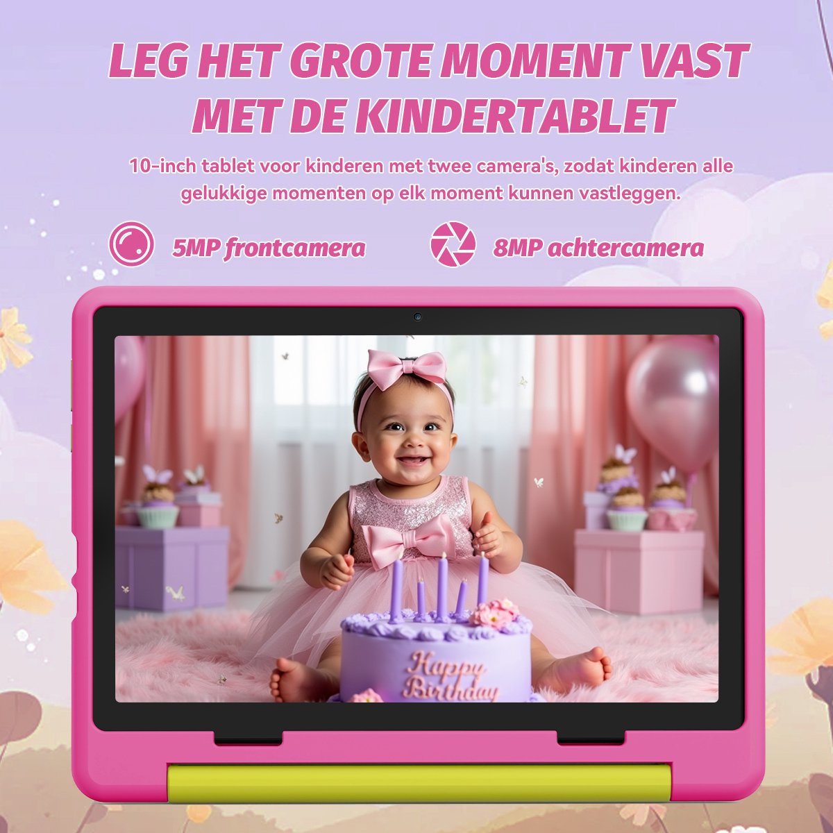 Hotlight KT1028 Android 14 10.1 inch roze tablet