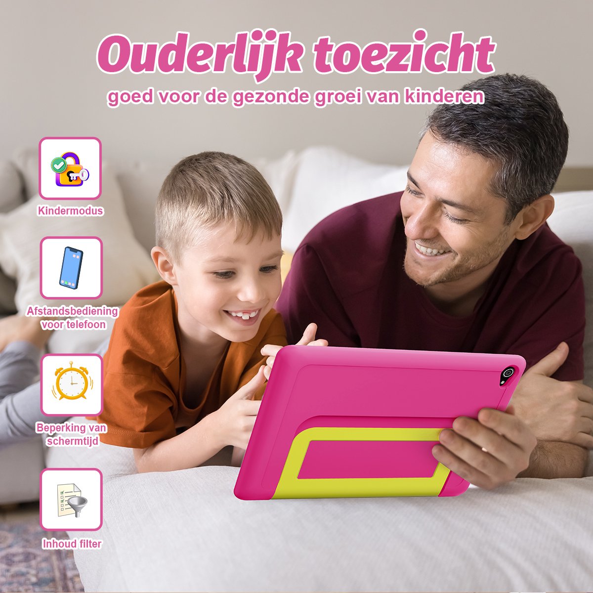 Hotlight KT1028 Android 14 10.1 inch roze tablet