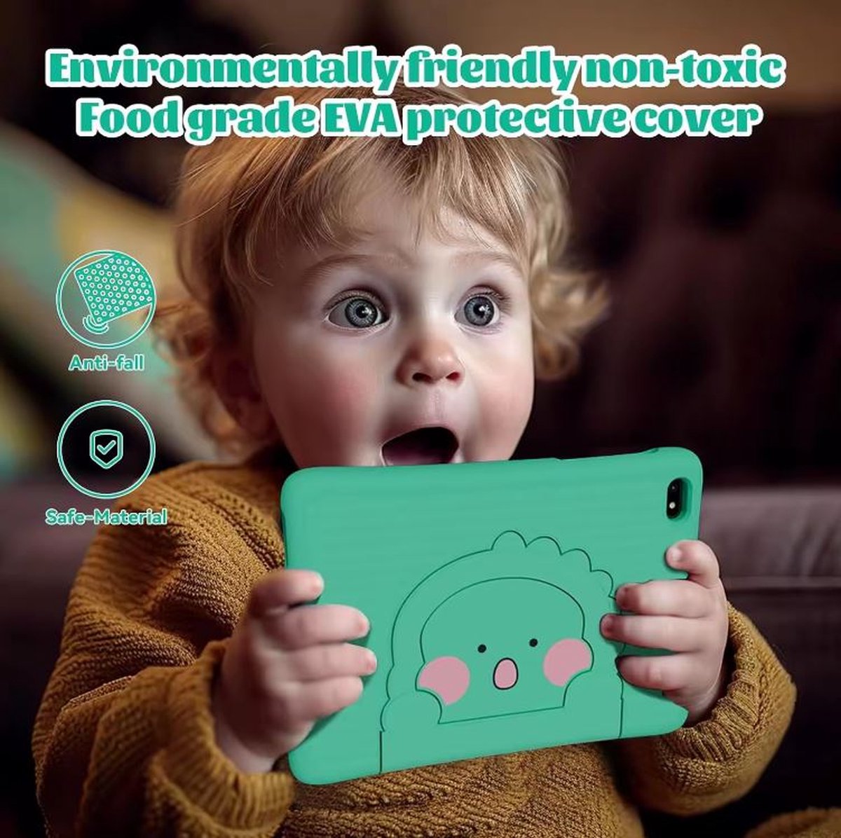 Igoods Kindertablet 7 Inch Groen 3GB RAM 32GB Android 13