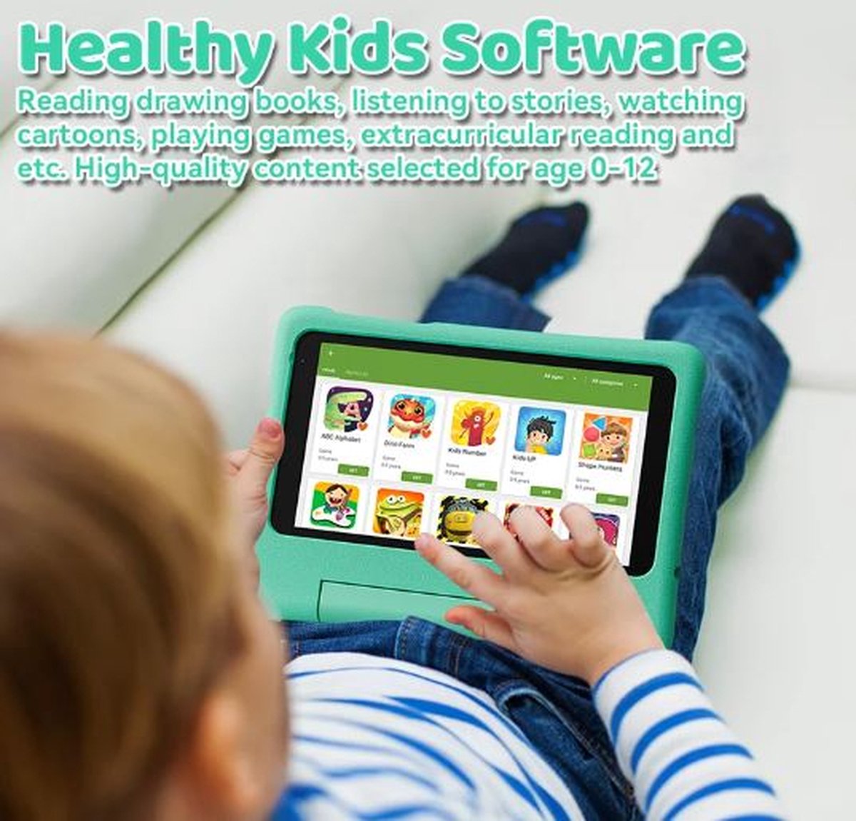 Igoods Kindertablet 7 Inch Groen 3GB RAM 32GB Android 13