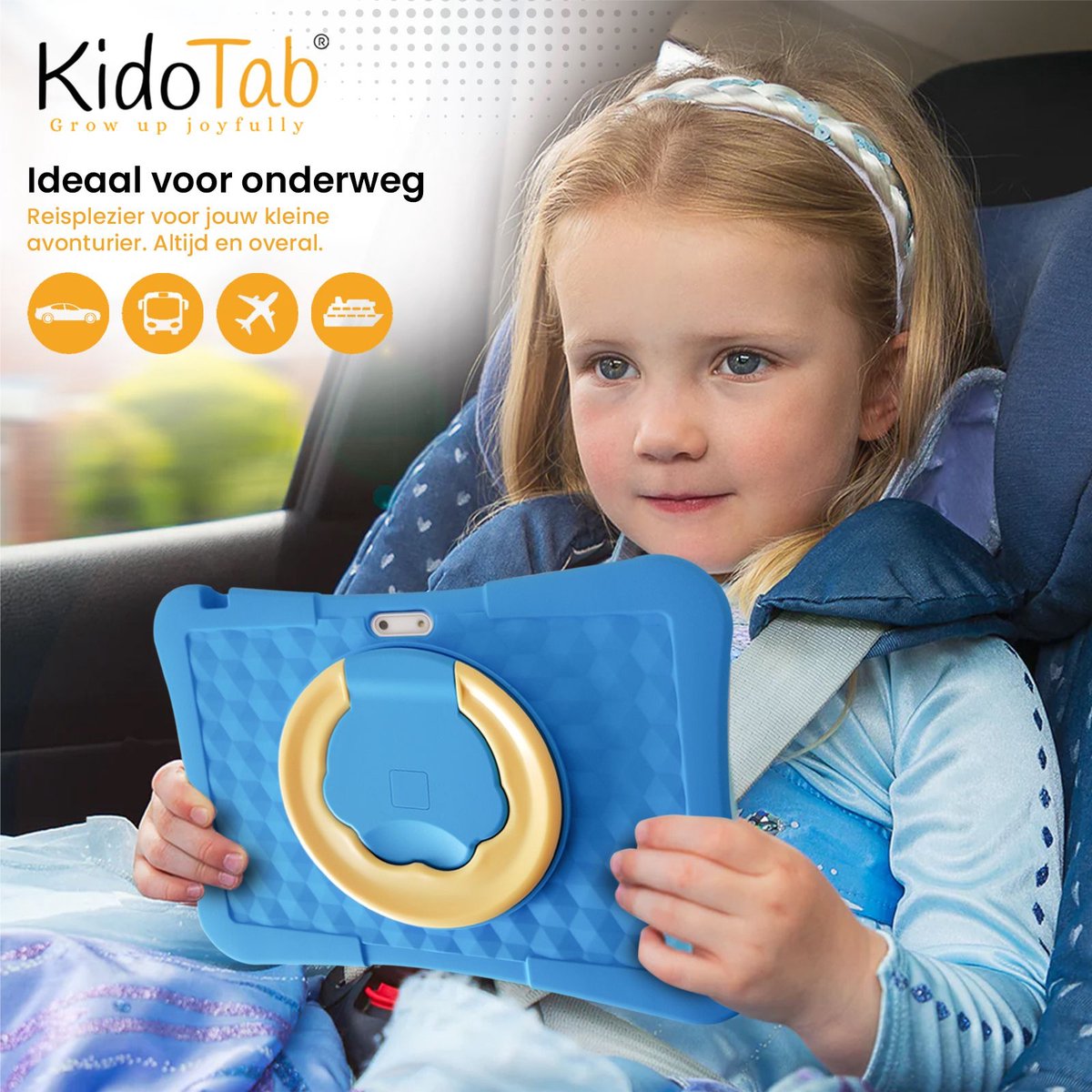 KidoTab Kinder Tablet 10 Inch Blauw 128GB 6GB RAM