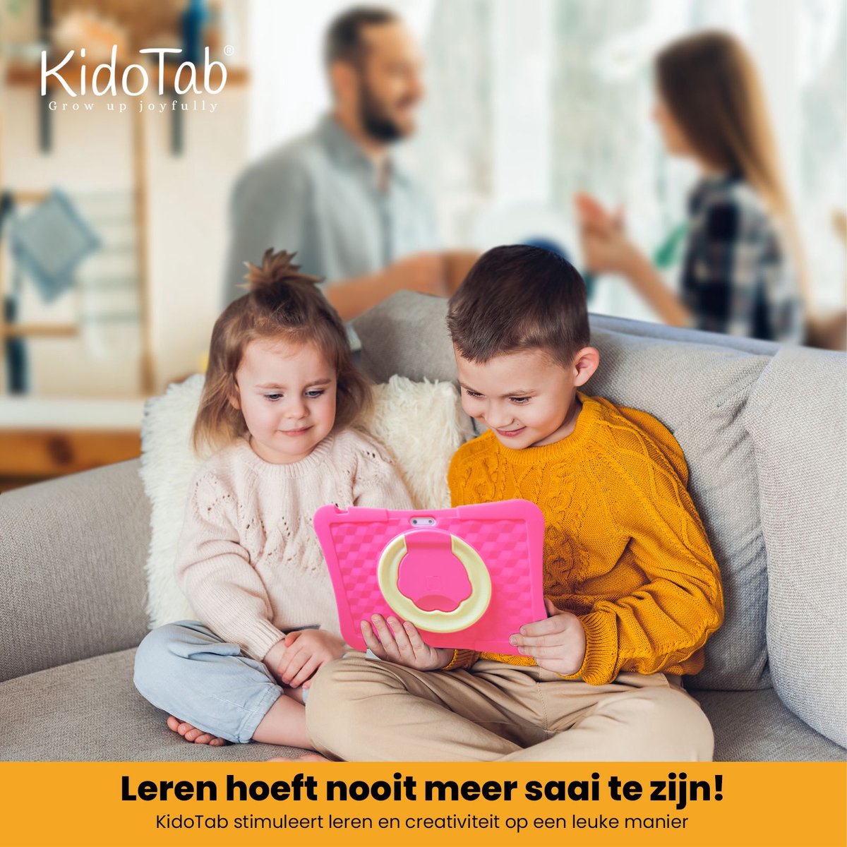 KidoTab Kindertablet 10 Inch Roos 128GB 6GB RAM