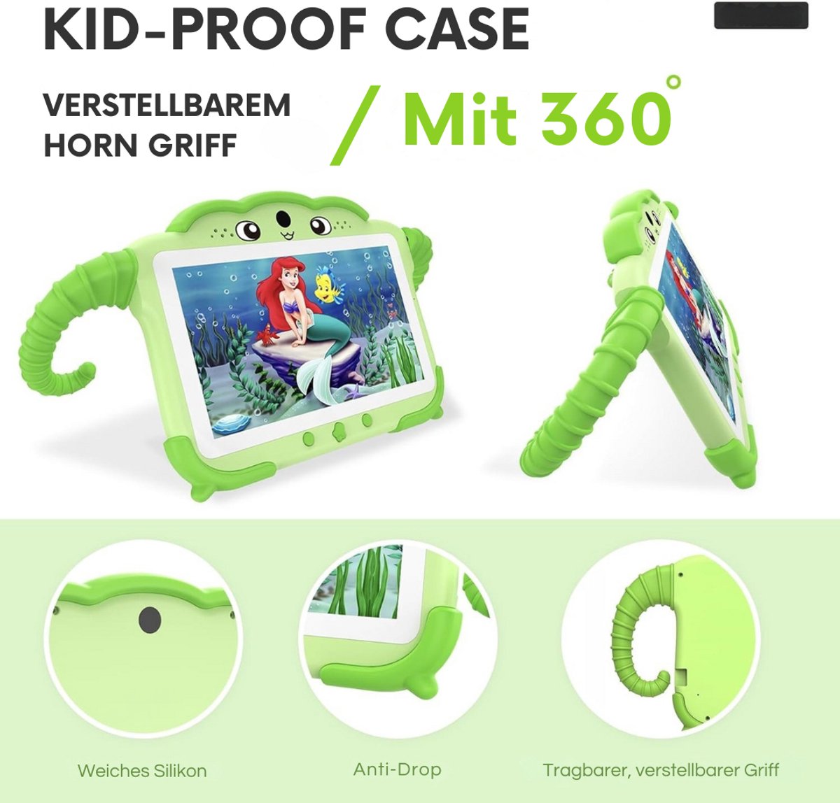 Kids Tablet Groen 3+ Android 10 Compleet Pakket