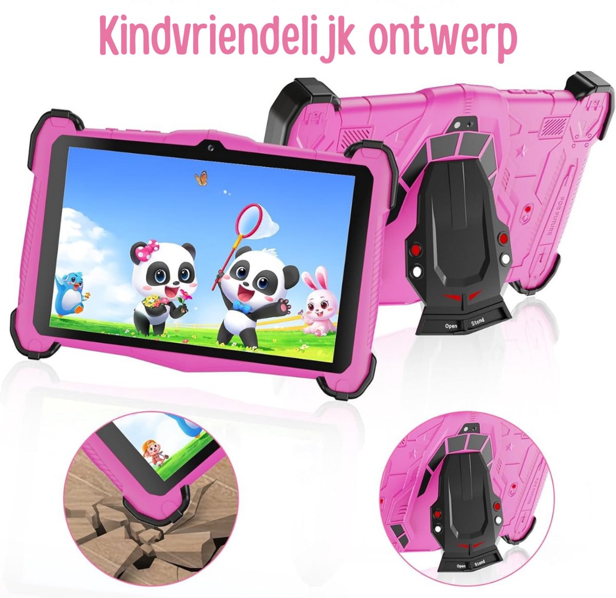 Kids Tablet Roze Android 14 Compleet Pakket