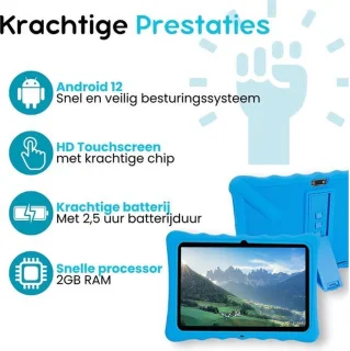 KidsTab Pro Kinder Tablet 7 Inch Blauw 16GB Android 8