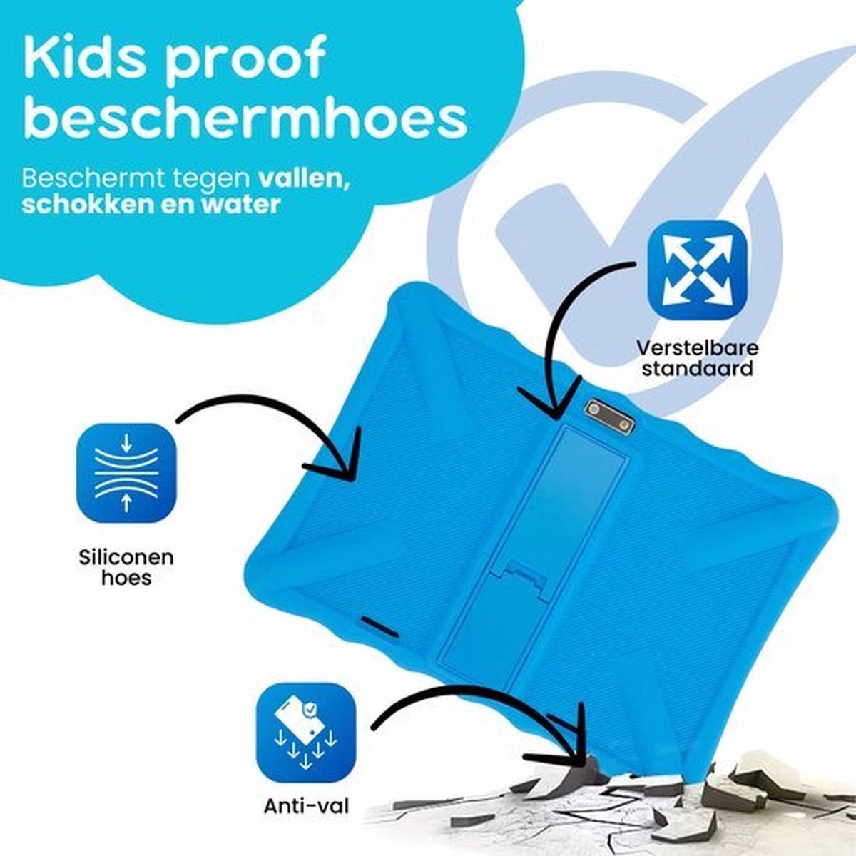 KidsTab Pro Kinder Tablet 7 Inch Blauw 16GB Android 8