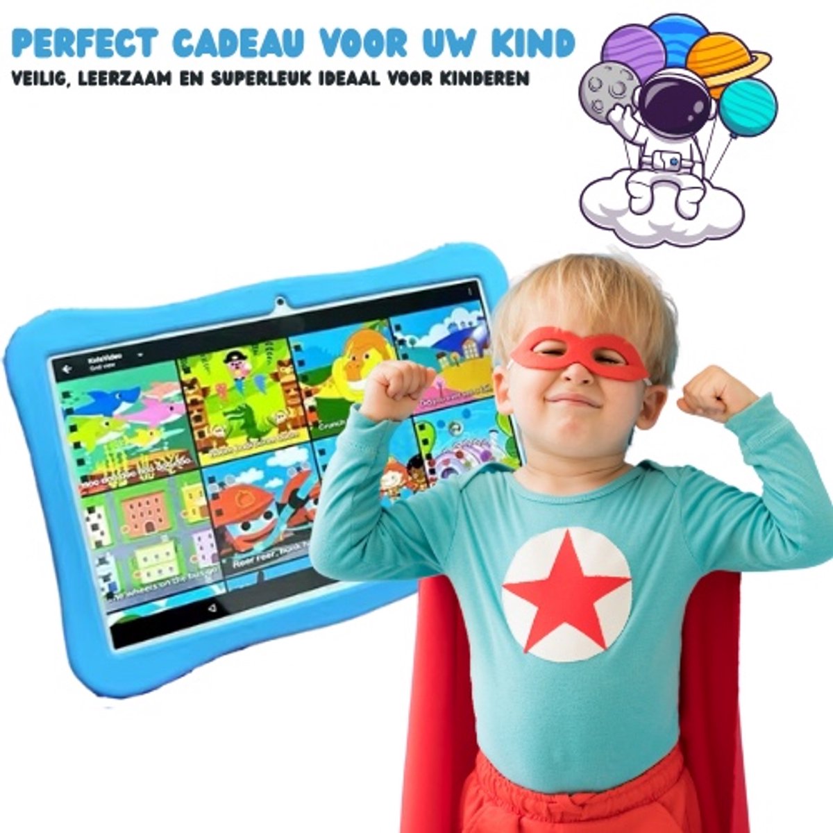 Kinder Tablet 10 Inch Android 14 64GB 2GB+6GB RAM SIM WiFi