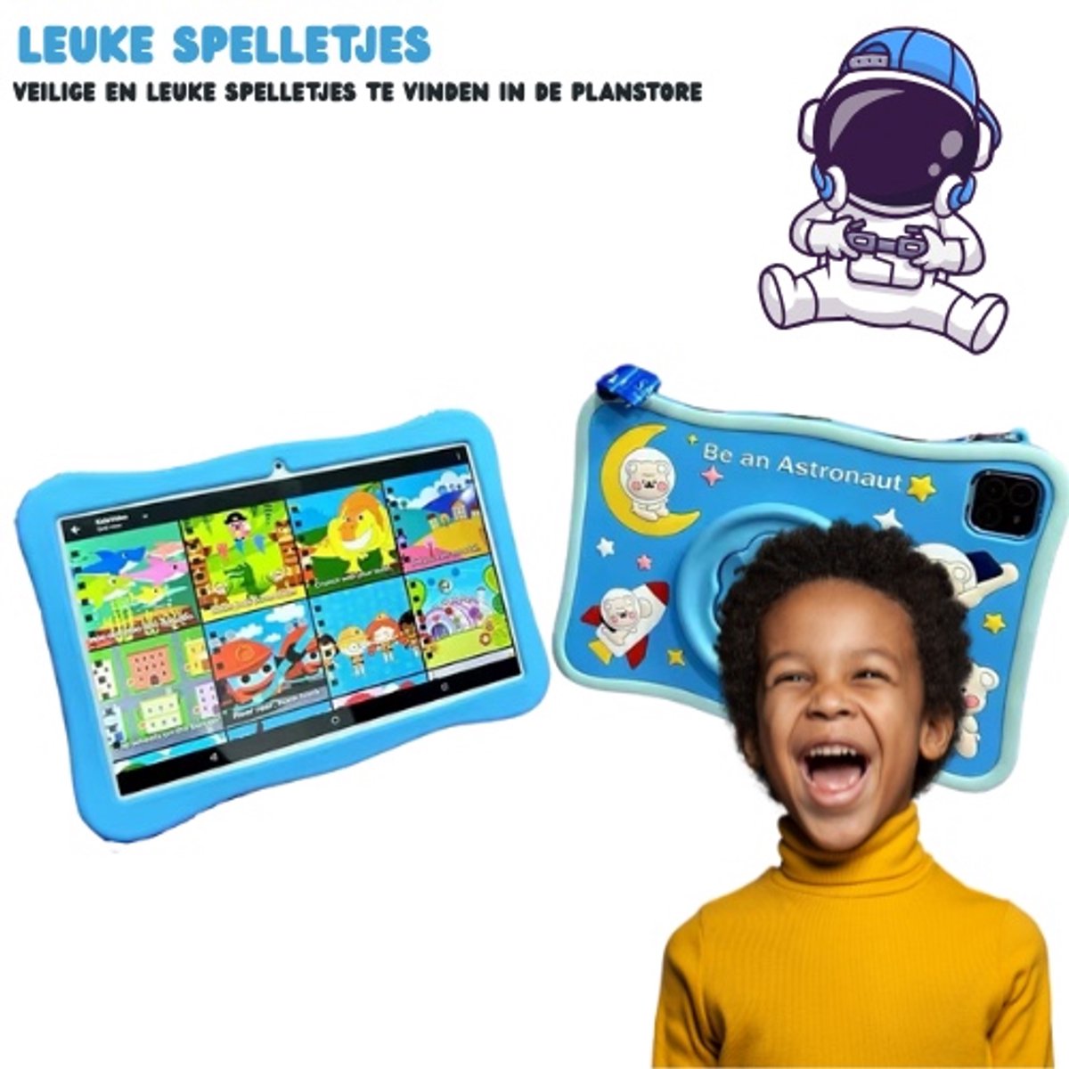 Kinder Tablet 10 Inch Android 14 64GB 2GB+6GB RAM SIM WiFi