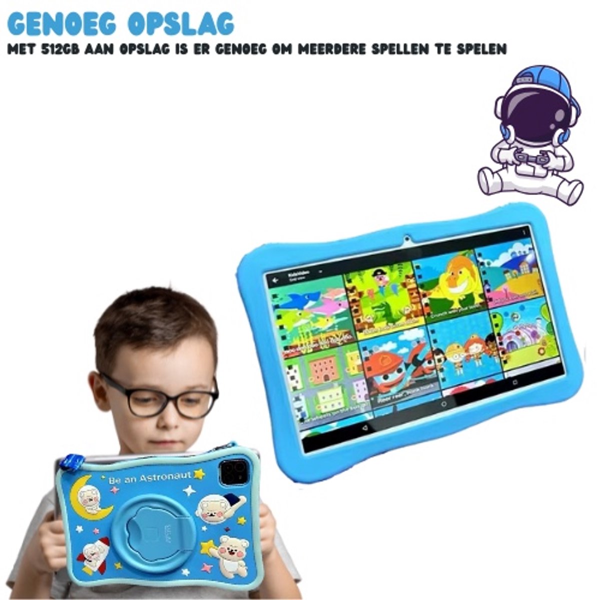Kinder Tablet 10 Inch Android 14 64GB 2GB+6GB RAM SIM WiFi