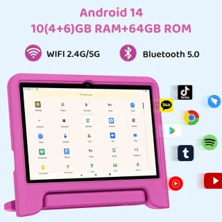 Kindertablet 10 inch 64GB Vanaf 3 Jaar