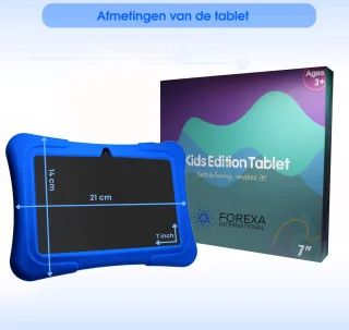 Kindertablet 7 Inch 32GB Blauw Android 11