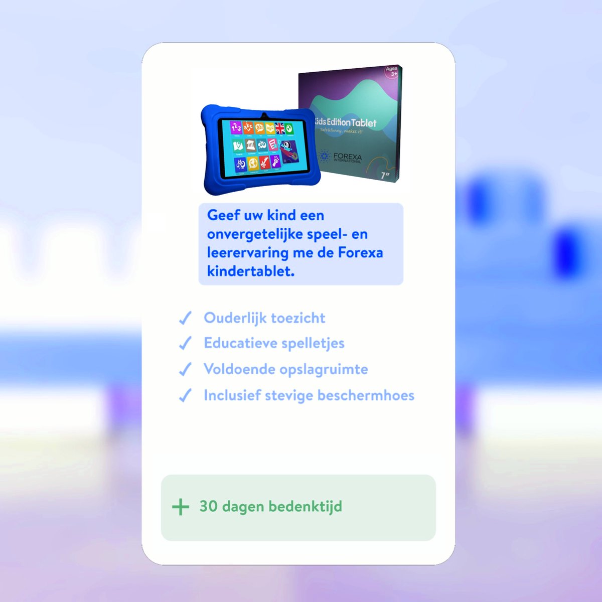 Kindertablet 7 Inch 32GB Blauw Android 11