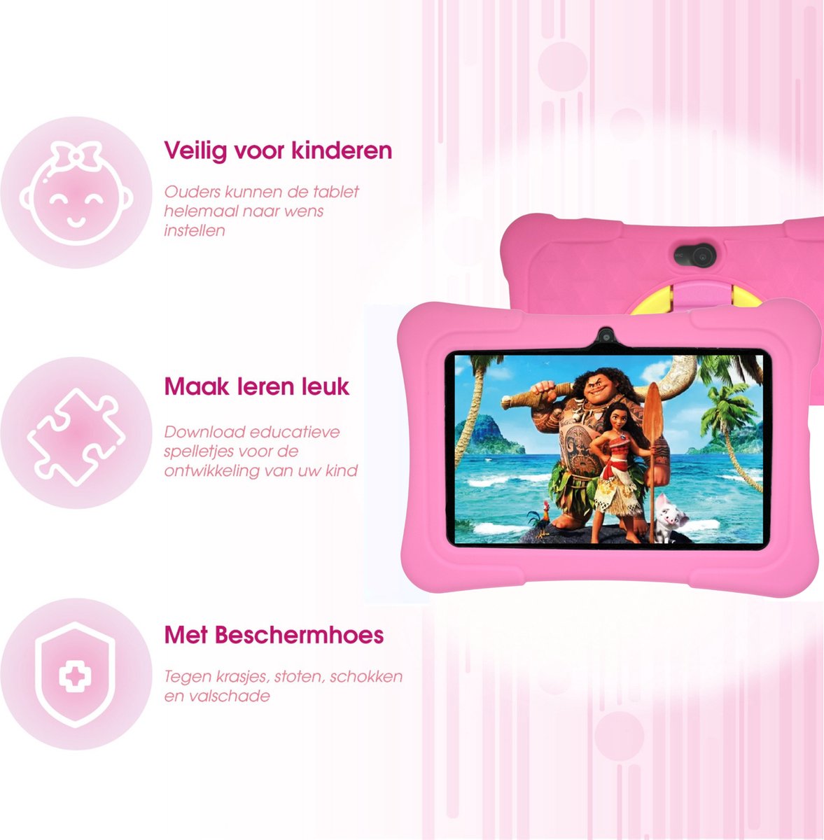 Wat vinden we goed aan de Kindertablet 7 Inch 32GB Roze Android 11