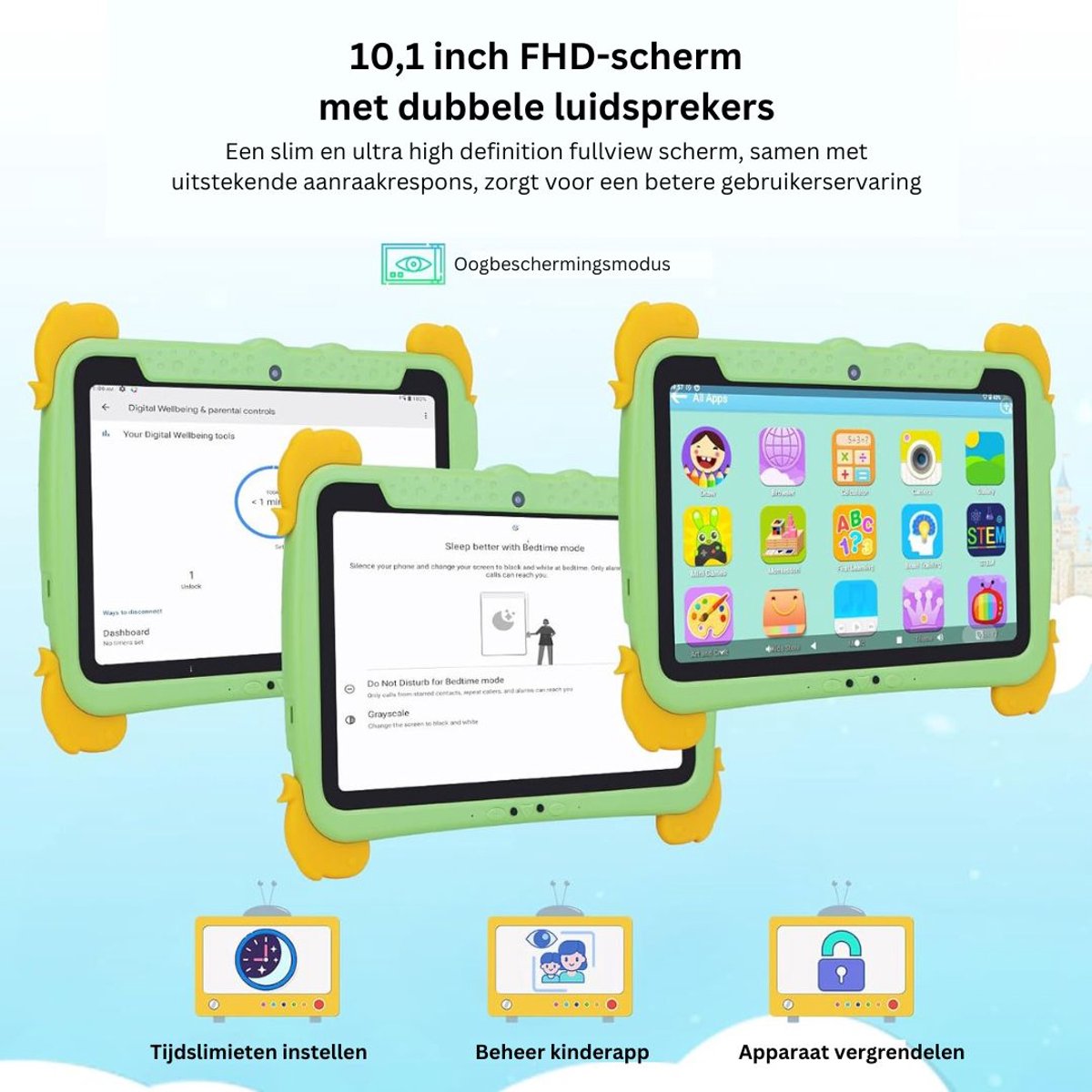 Kindertablet Groen-Geel voor 3+ jaar