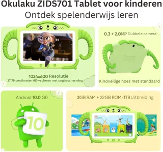 Kindertablet Lichtgroen