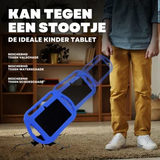 Kindertablet met beschermhoes en koptelefoon