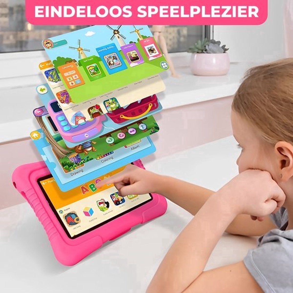 Kindertablet Pro 7 Inch Roze Android 7