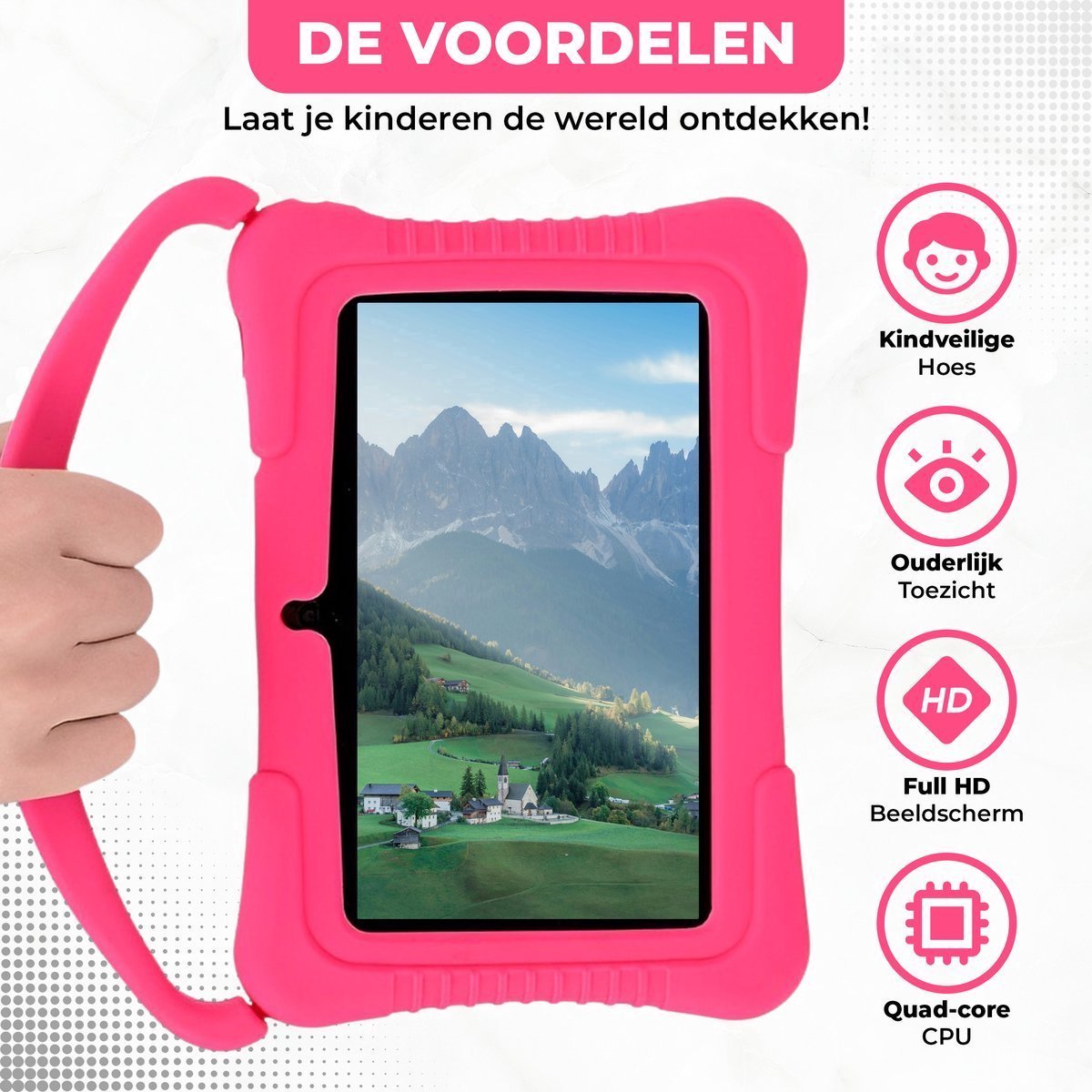 Kindertablet Pro 7 Inch Roze Android 7