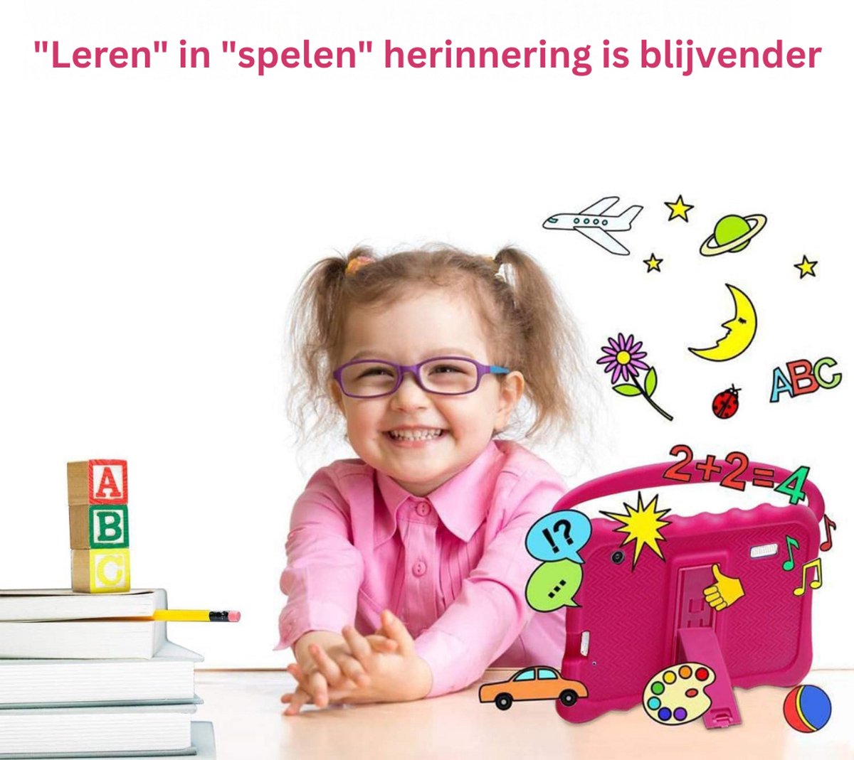 Kindertablet Roze voor 3+ Jaar
