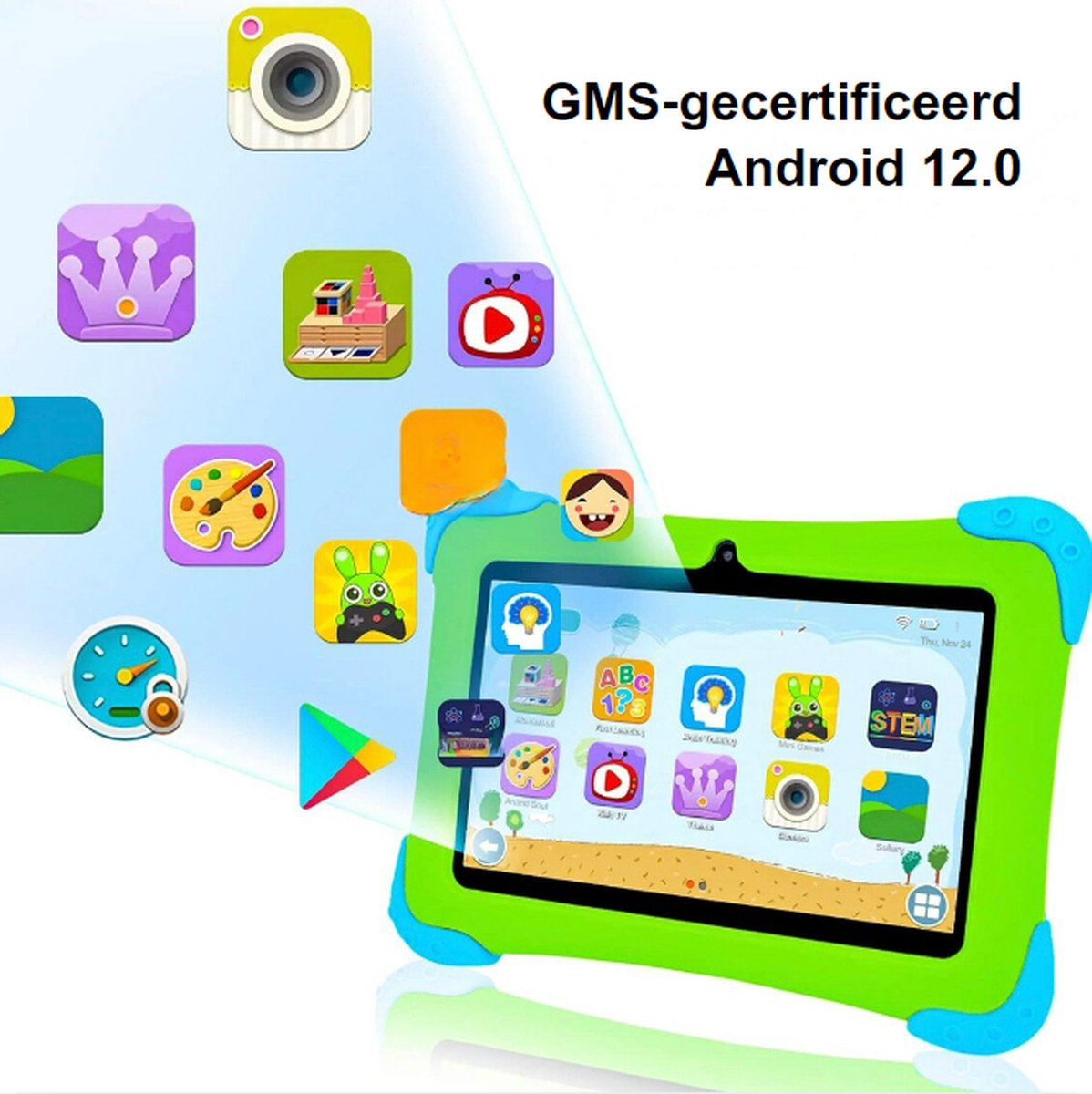 Kindertablet Wifi Quad-core IPS HD Display Vanaf 3 Jaar