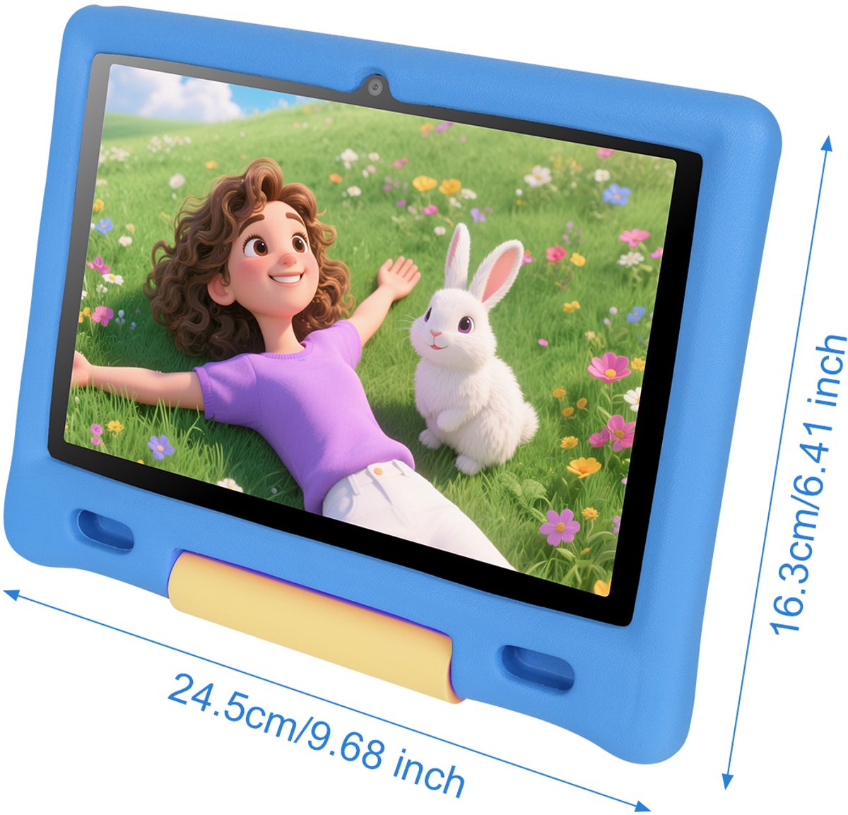 kotsren KT1026 Android 14 kindertablet 10.1 inch blauw