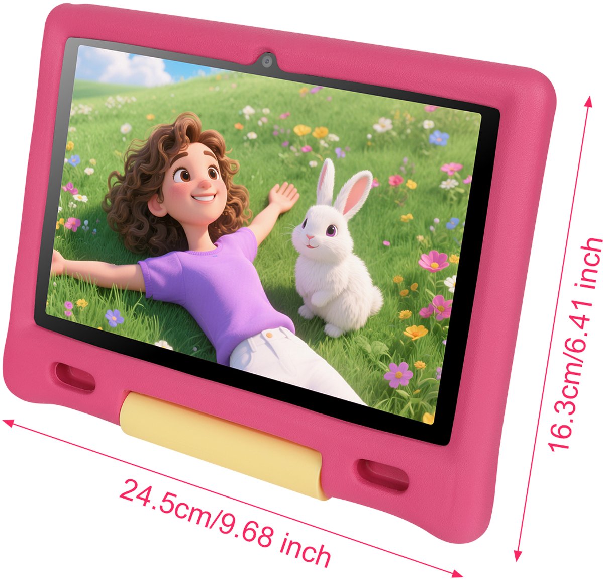 kotsren KT1026 Android 14 kindertablet 10.1 inch roze