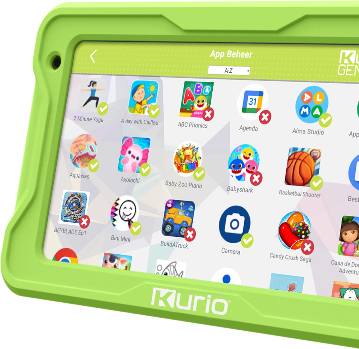 De Kurio TAB Lite 7'' Kindertablet Groen 32GB in één oogopslag