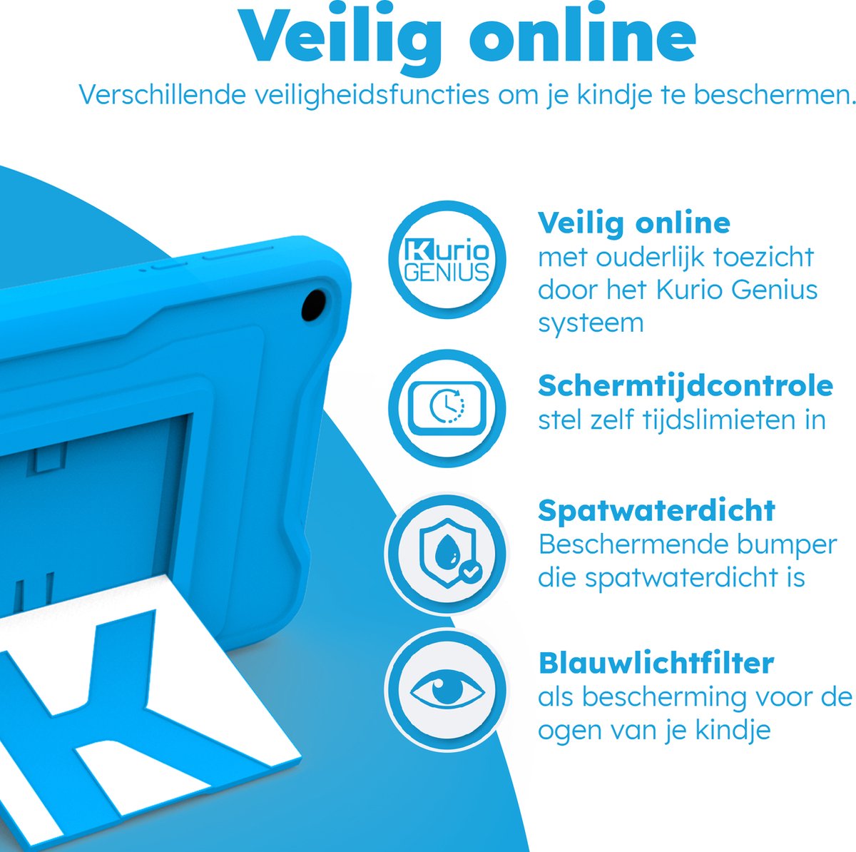 Kurio TAB Premium 7 Inch Kindertablet Blauw 32GB