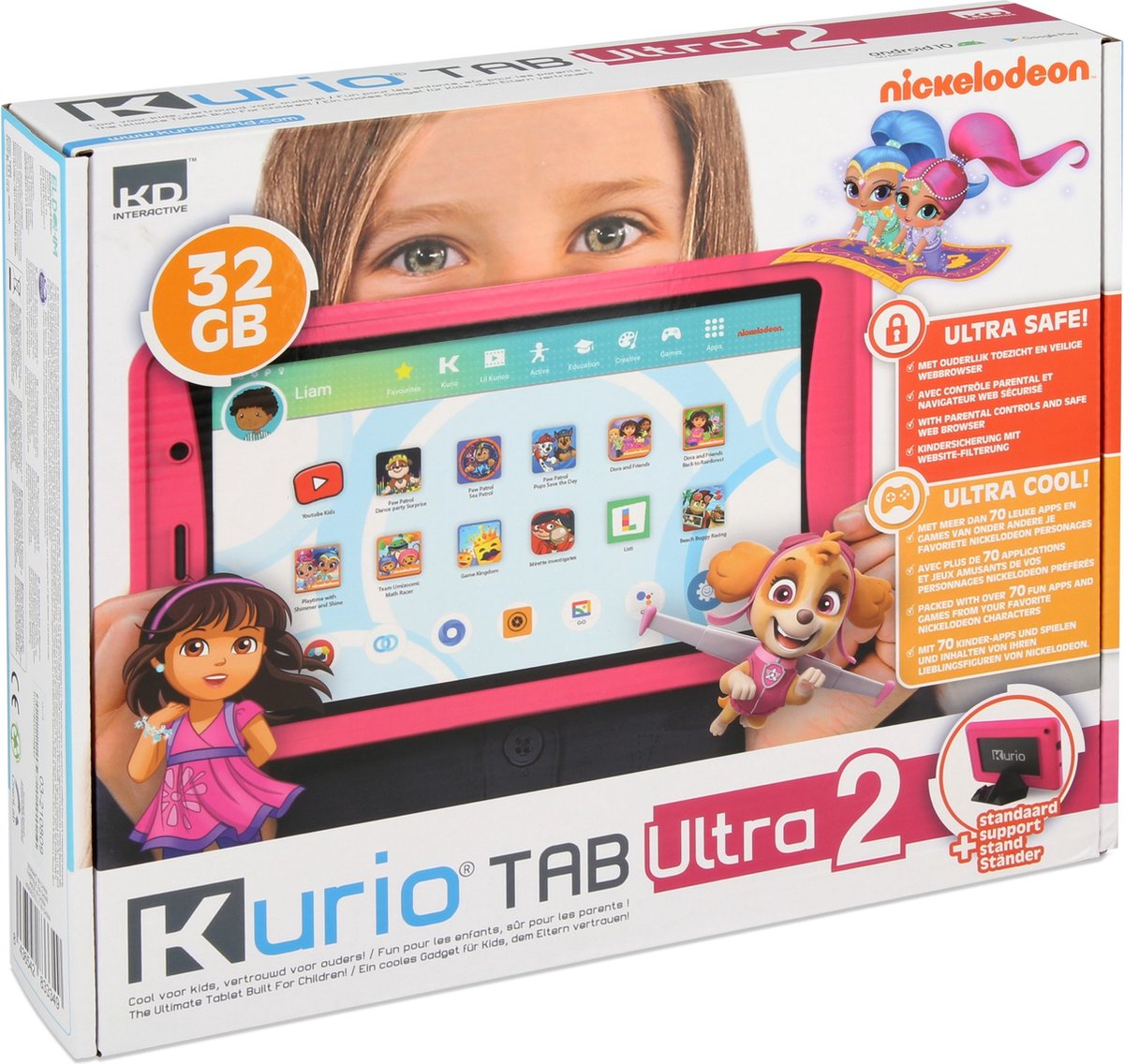 Kurio TAB Ultra Kindertablet Paw Patrol Roze 7 inch 32GB