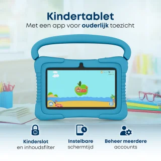 KYCE Kindertablet 7 Inch 32GB Blauw Android 12