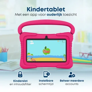 KYCE® Kindertablet 7" Roze Android 12 32GB