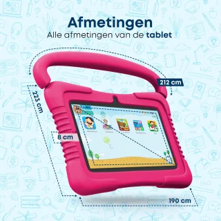 KYCE® Kindertablet 7" Roze Android 12 32GB
