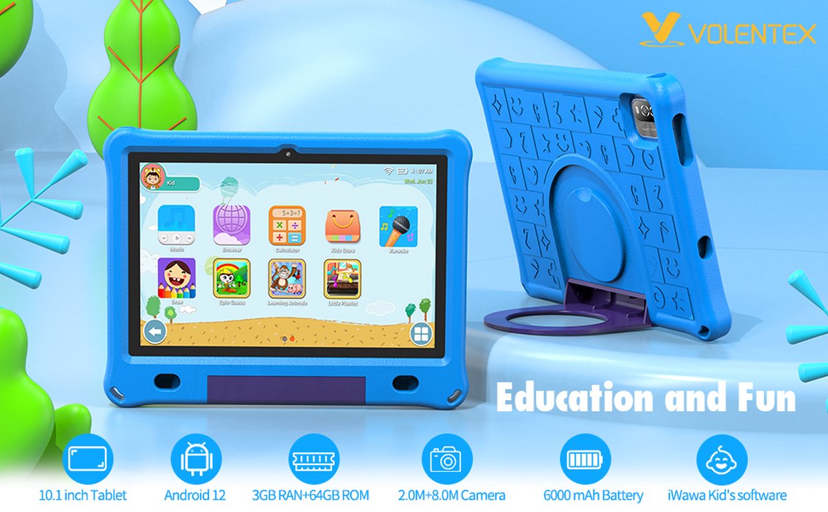Lipa WQ01 Kinder Tablet 10.1 inch Blue 64GB