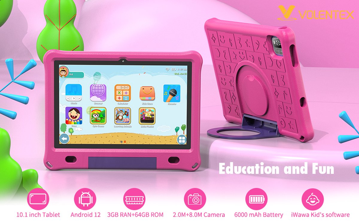 Lipa WQ01 Pink 10.1 inch Kinder Tablet