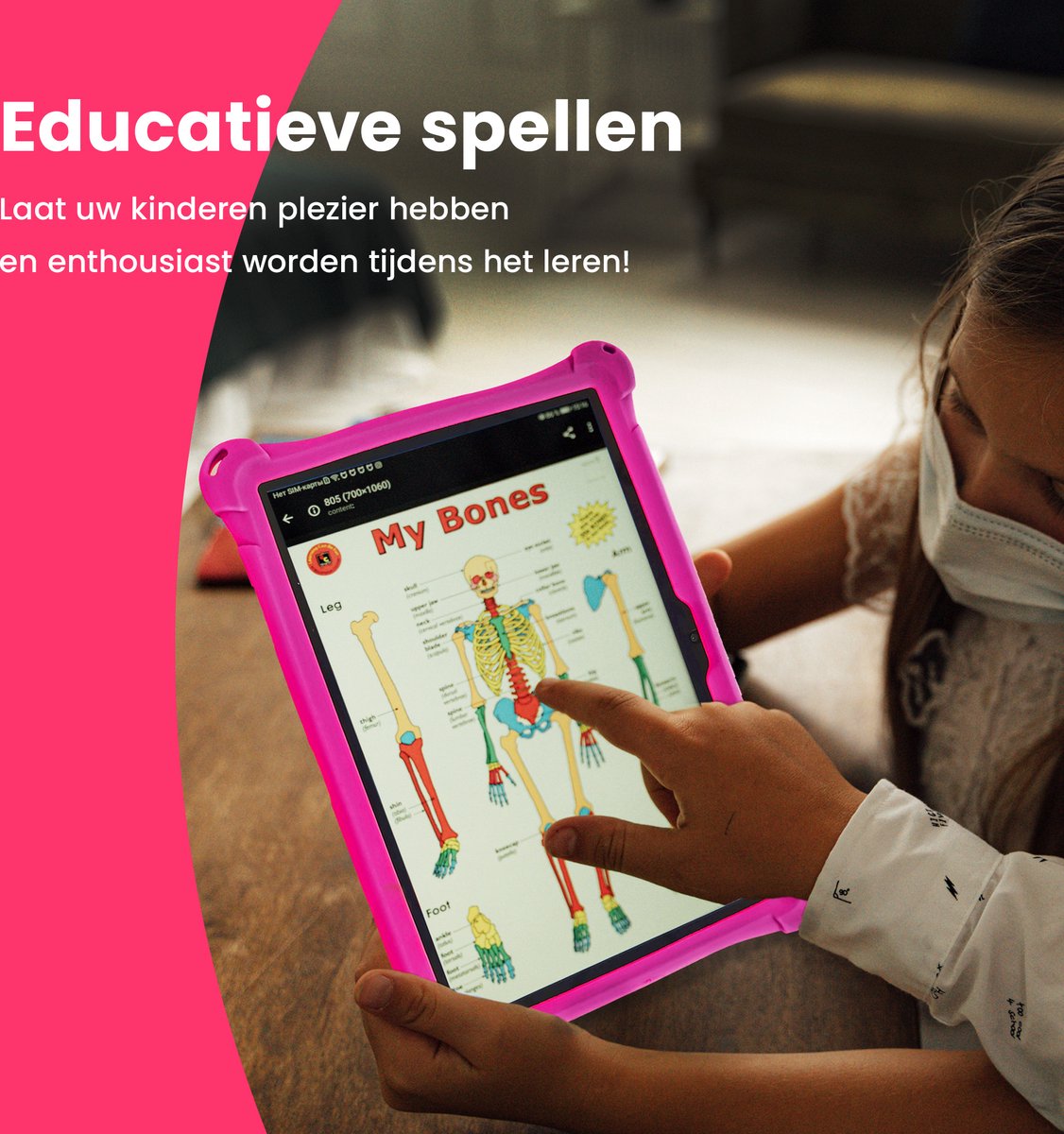 Lopup® Kindertablet 10.1 inch 64GB Grijs
