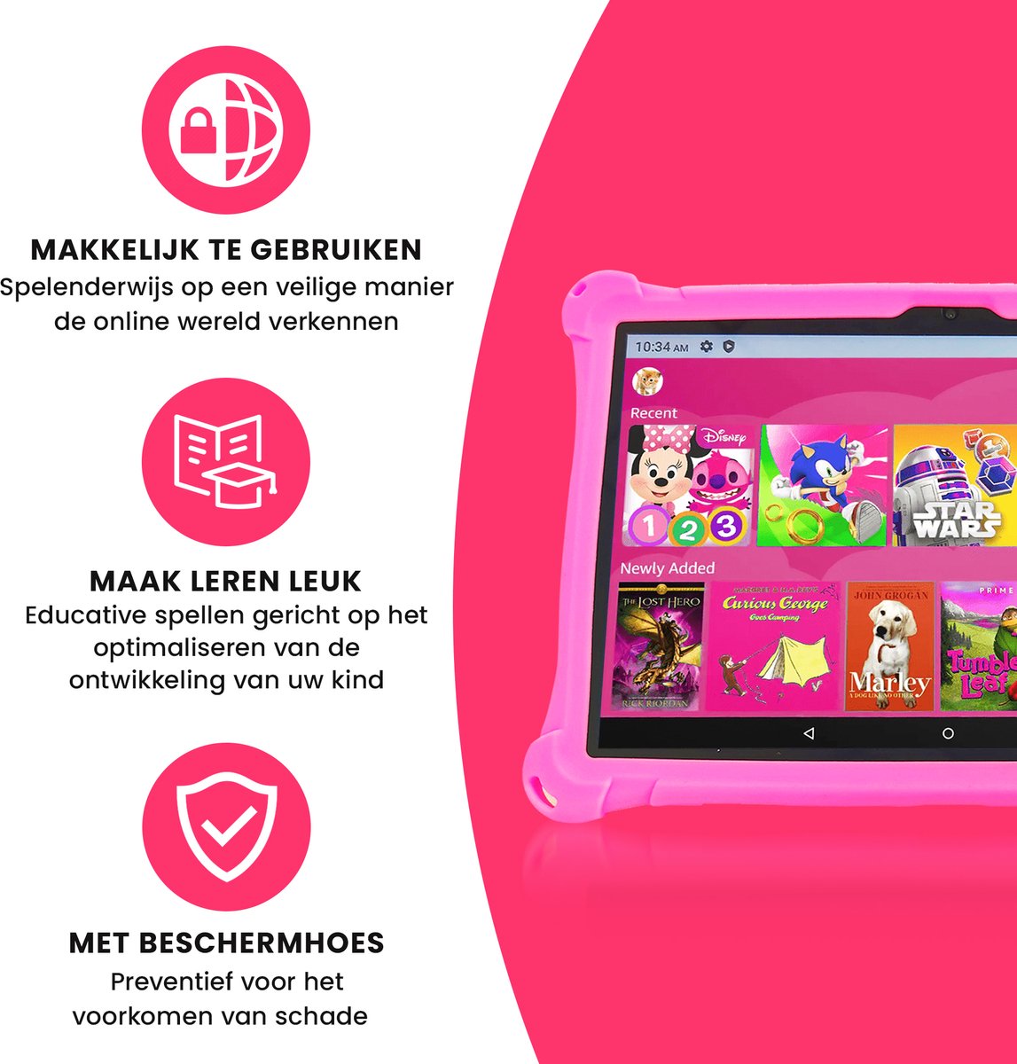 Lopup® Kindertablet 10.1 inch 64GB Grijs