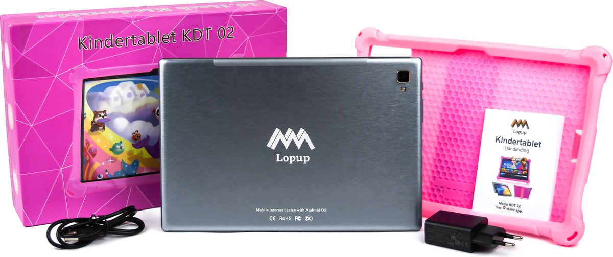 Lopup® Kindertablet 10.1 inch 64GB Grijs
