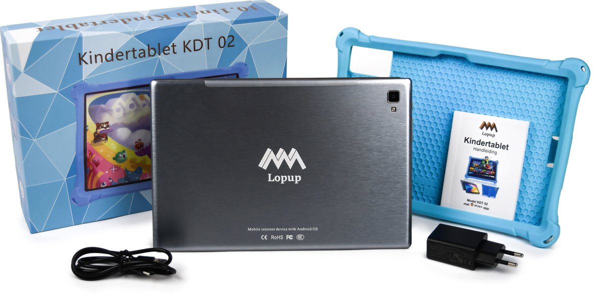 Lopup Kindertablet 10.1 inch 64GB Grijs