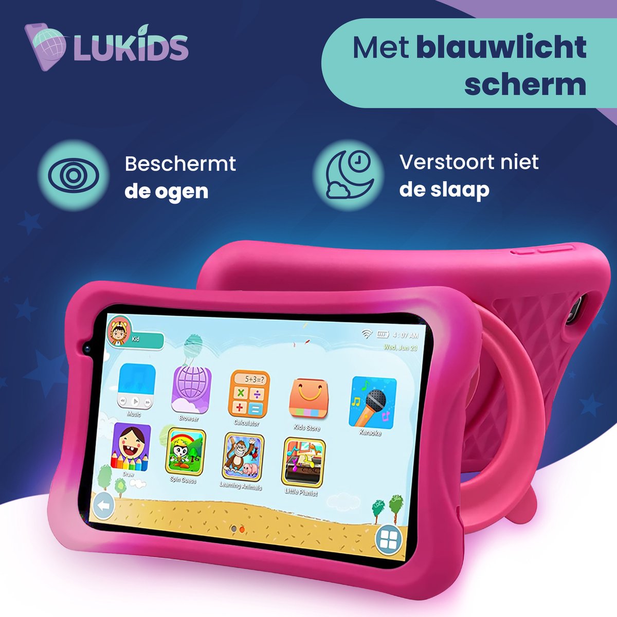 LuKids LuTab S2 8 Inch 32GB Roze Kindertablet