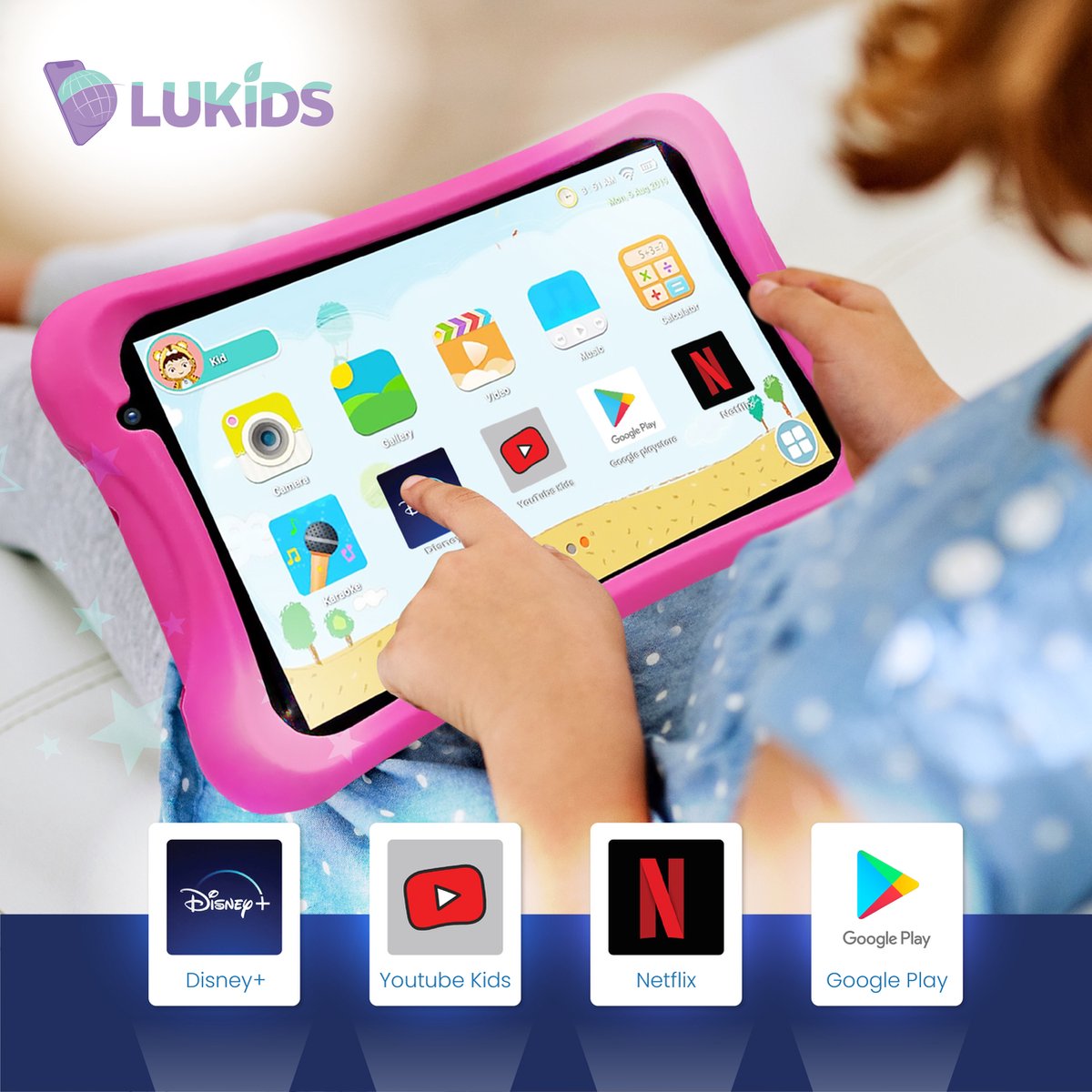 LuKids LuTab S2 8 Inch 32GB Roze Kindertablet