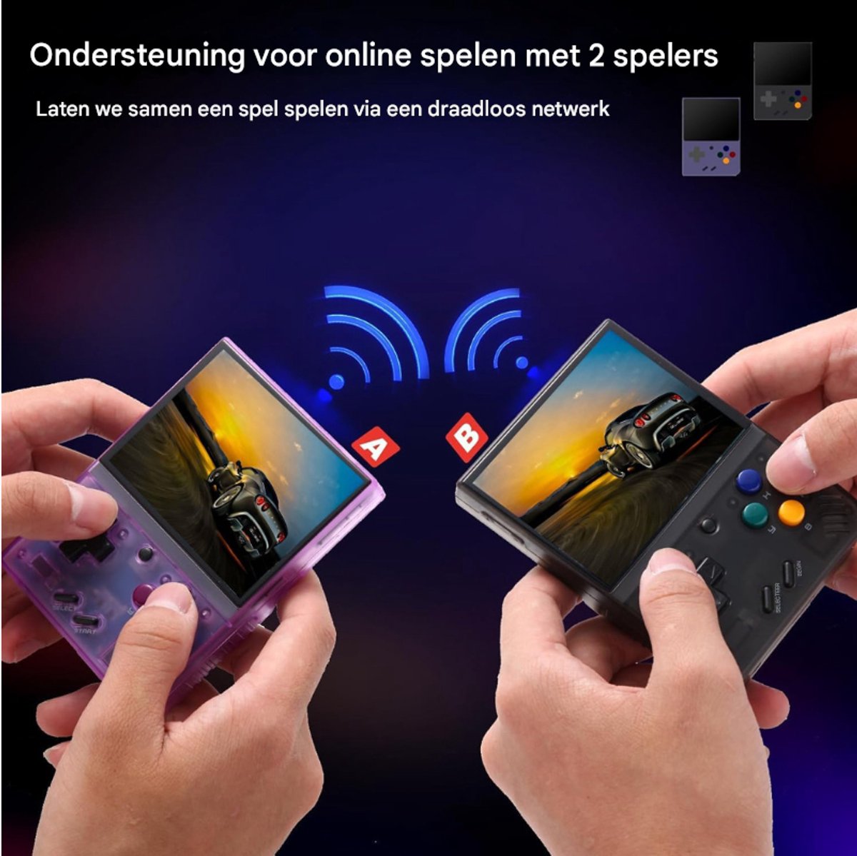 MiyooMini Plus Retro Handheld Spelconsole 64GB Zwart