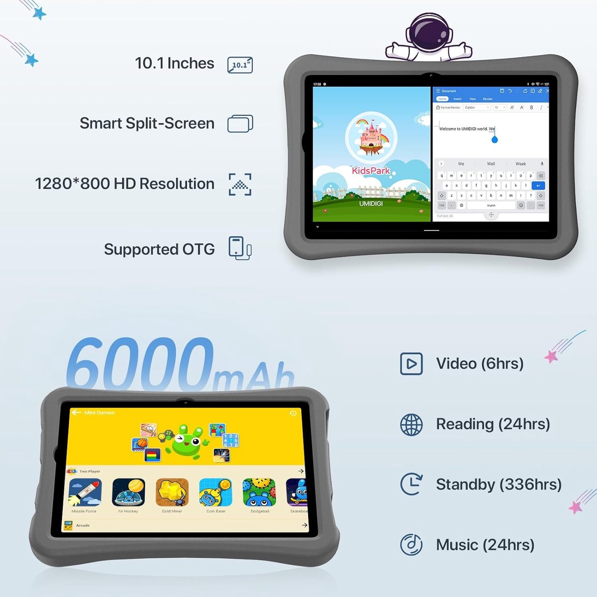 MKSS® Kindertablet 10.1 Inch 64GB
