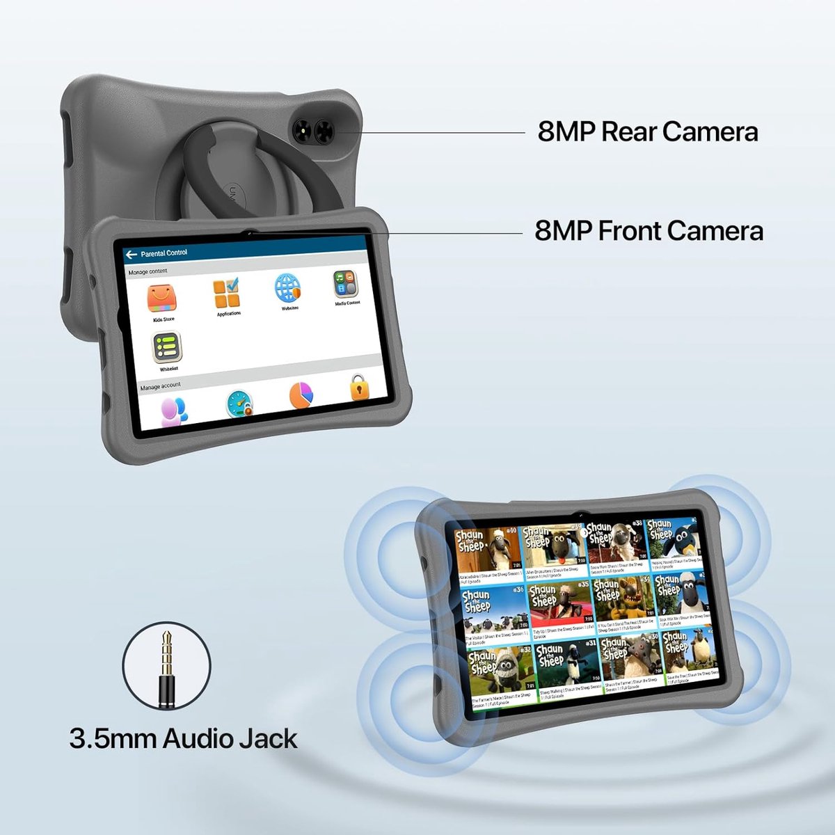 MKSS® Kindertablet 10.1 Inch 64GB