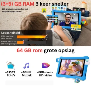 MKSS® Kindertablet Blauw vanaf 3 Jaar