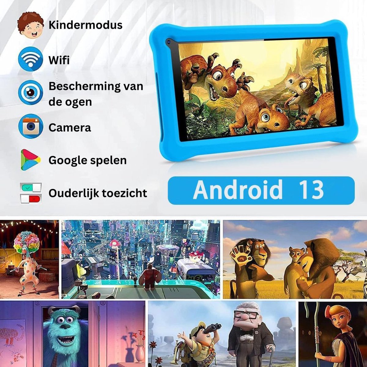 MKSS® Kindertablet Blauw vanaf 3 Jaar