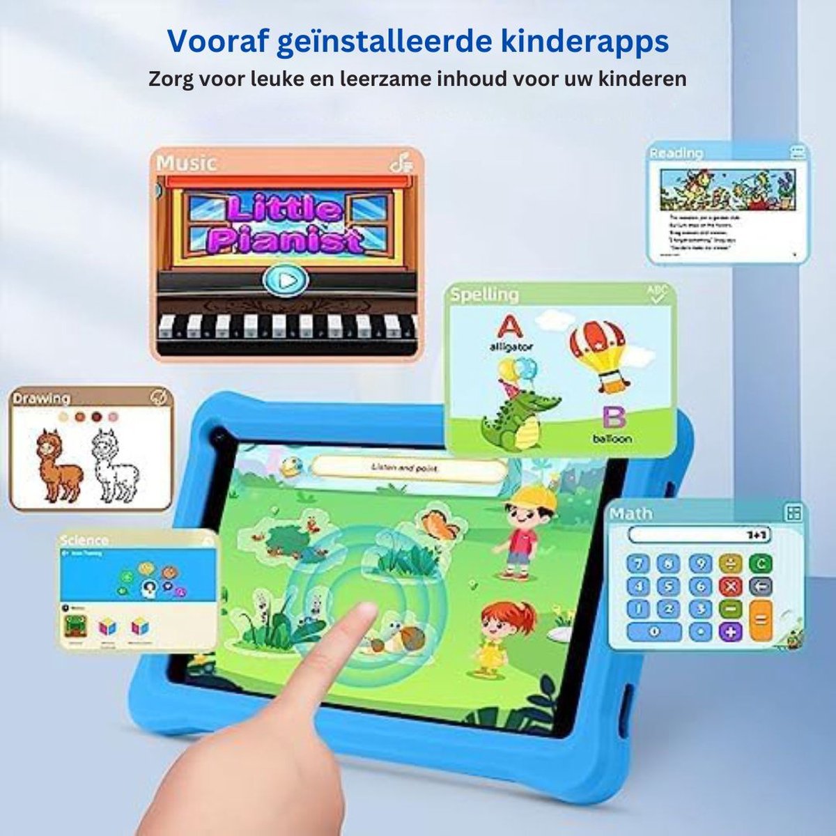 MKSS® Kindertablet Blauw vanaf 3 Jaar
