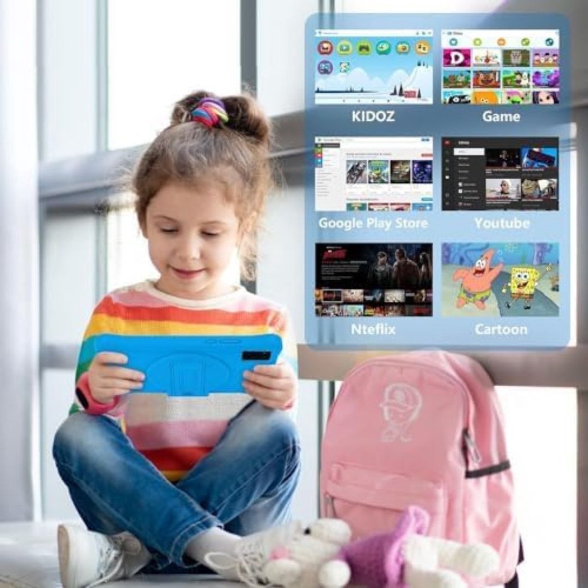 MKSS® Kindertablet Blauw vanaf 3 Jaar