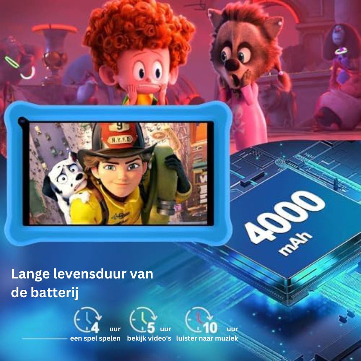 MKSS® Kindertablet Blauw vanaf 3 Jaar